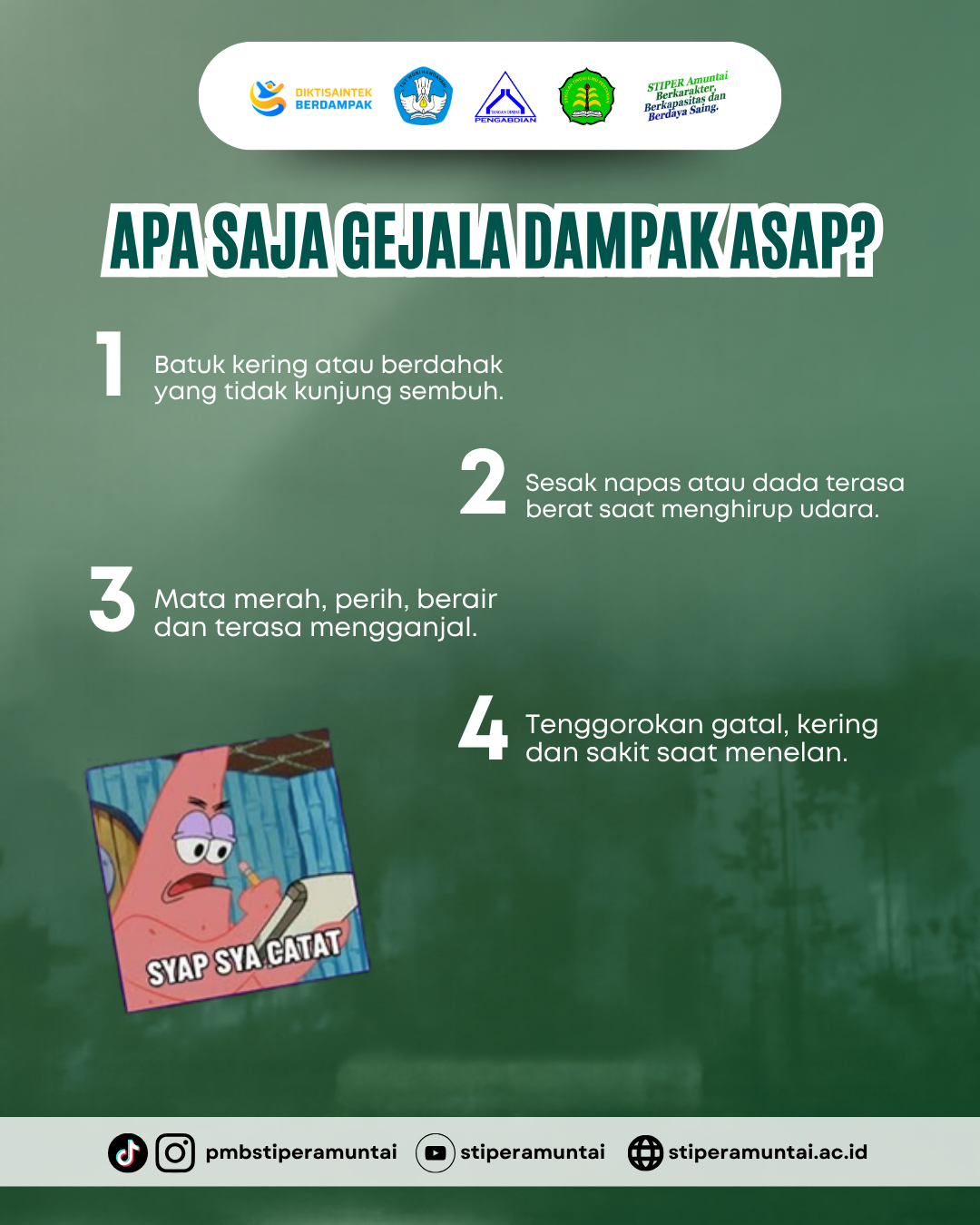 Gejala Dampak Asap